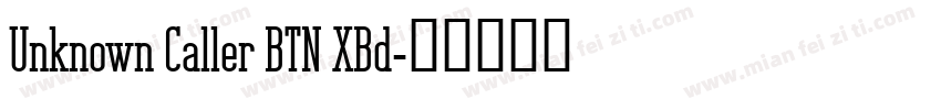 Unknown Caller BTN XBd字体转换